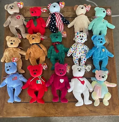 29 Different TY Beanie Babies 1990s-2000s ERRORS - P.V.C. PELLETS - PROTECTORS • $1