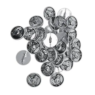 Pack Of 30pcs  Silver Engraved Metal  Buttons DIY Sewing Crafts • £5.95
