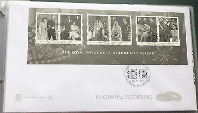 Queen Elizabeth Platinum Wedding FDC • £5