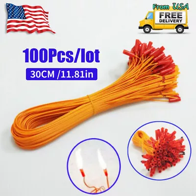 100pcs/lot 11.81in Copper Remote Firework Firing System Connect Wire Orange Line • $17.29