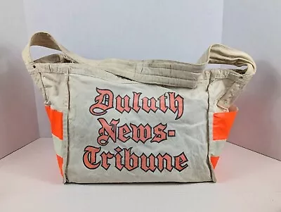 Vintage Original 1960's 70's Duluth (MN) News Tribune Newspaper Delivery Bag • $200