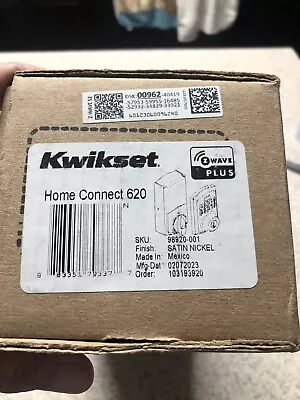 Kwikset Home Connect 620 Satin Nickel GEN 2 Z-Wave Plus Smart Lock 98920-001 NEW • $59.74