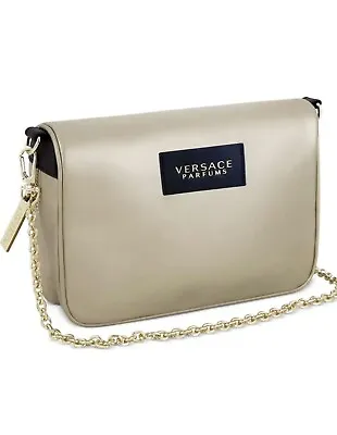 Versace Fragrance Gold Clutch Shoulder Handbag Purse W/dust Bag • $35