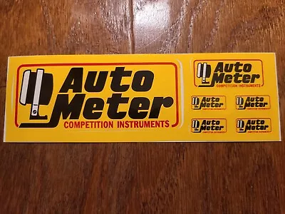 AUTO METER Muscle Car Gauges Competition Instruments Set Of 6 Stickers NEW! • $2.19