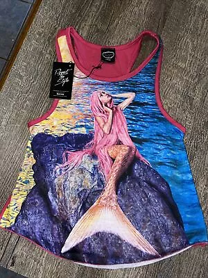 Girls Sz Large 7 8 10 12 Zara Terez Mermaid Tank Top Swimsuit Coverup Vacation • $23.99