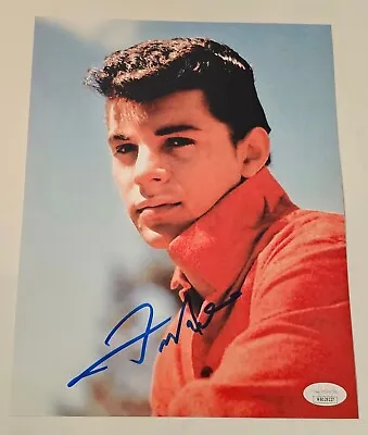 FRANKIE AVALON SIGNED AUTOGRAPHED 8x10 PHOTO TEEN IDOL VERY RARE JSA COA GREASE • $4