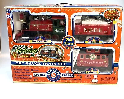 Lionel Holiday Train Set 62134 Electronic Christmas Carols 24 Pieces G Gauge • $45