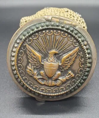 Vintage Antique Bead Mesh Coin Purse Bag Victorian Tam O ' Shanter A Eagle Crest • $74.98