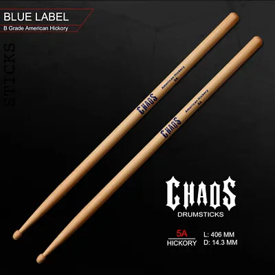 $15.50 • Buy Drum Sticks Chaos 5a Drumsticks – Blue Label Drum Sticks 