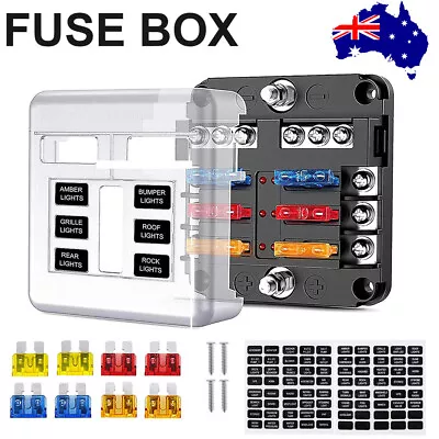 6 Way 12V Fuse Box Blade Fuse Block Waterproof For Automotive Golf Cart Truck   • $13.22