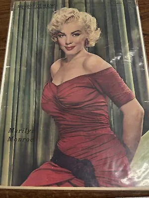 Rare Marilyn Monroe New York Sunday News Cover November 30 1952 • $120