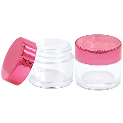 $8.99 • Buy 7 Gram High Quality Thick Acrylic Rose Color Plastic Sample Containers BPA FREE