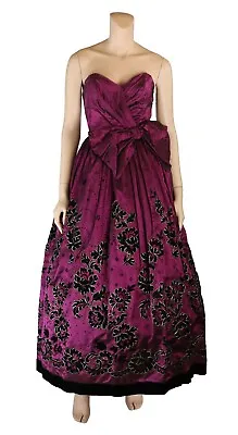 Alyce Designs Inc. Vintage 80s 90s Purple Taffeta Party Prom Dress Sz 5/6 • $149.98