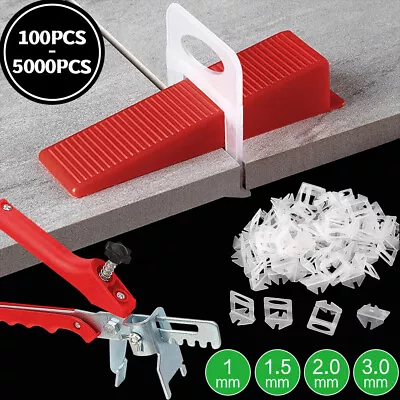 100-5000x Tile Leveling System Clips Levelling Spacer Tiling Tool Floor Wall NEW • $14.49