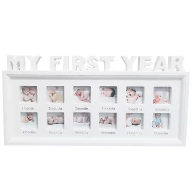 MY FIRST YEAR DIY Baby Growth Photo Frames 12 Months Picture Display Gift New • £15.16