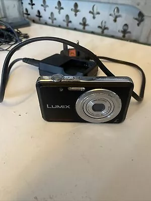 Panasonic Digital Camera Lumix DMC-FS28 14.1MP Black Tested With Charger • £49