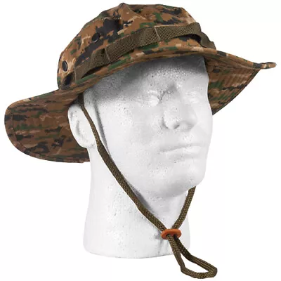 New Digital Woodland Boonie Hat Size Large Marine Corps Camouflage Pattern • $15.95