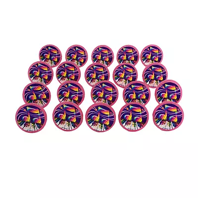 Lisa Frank Ring Rainbow Music Note Piano Party Favors Lot 20 Pink Rings Plastic • $19.99