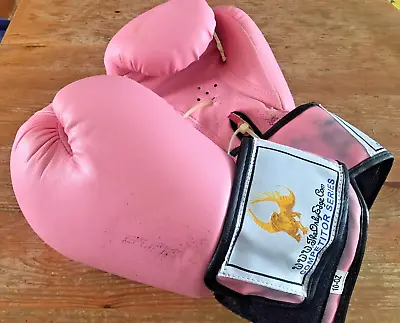 Pink 10 Oz Boxing Gloves The Only Edge Competitor Series Used MMA Combat • $14.99