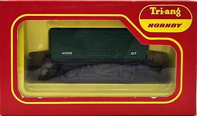 Tri-ang Hornby R010 12T 7 Plank Open Wagon W1005 In Green Livery (A) • £5.99