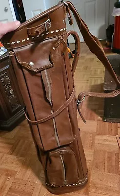 Vintage All Leather Golf Bag • $145.62