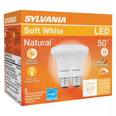 Sylvania 40788 Warm White 450 Lm. 90 CRI Medium Screw Base R20 LED Light Bulb 5W • $12.66