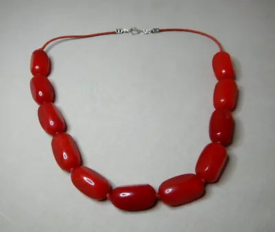 Vintage Early Plastic Bakelite Beaded Necklace   2191 • $129