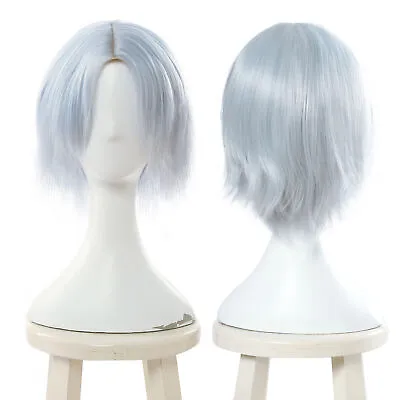 Game Dante Silver White Wigs Cosplay Short Straight Hair Wig • $16.99