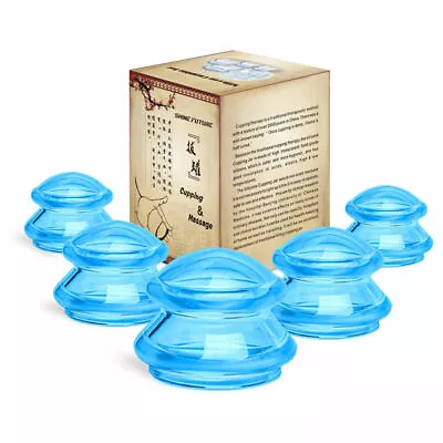 5Pcs Cupping Therapy Set Massage Cups Silicone Vacuum Suction Anti Cellulite US • $19.94