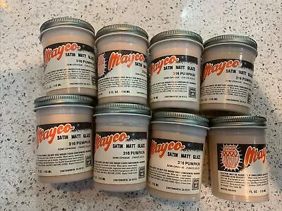 Lot Of 8 RARE VINTAGE MAYCO Satin Matt Glaze 316 Pumpkin • $32