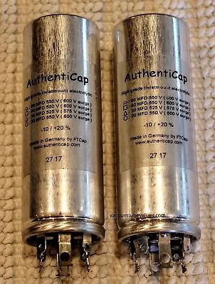 TWO 80-40-30-20 MFD 550V Twist Lock Capacitor Authenticap KTL25 MC225 MC275 AMP  • $139.95