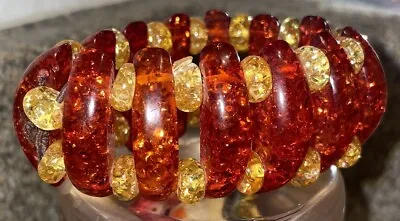 Amber Lucite Honey Bracelet!!! • $7.99