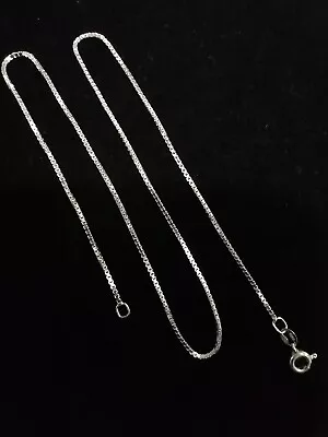 925 Sterling Silver 1mm Box Chain Necklace 15  2.8g ULTRASONIC CLEANED! • $3.99