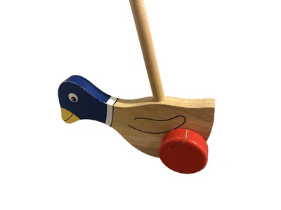 £5.99 • Buy Wooden Baby Toy Flappy Duck Push Along Child’s Toy. Missing 1 Foot See Photos