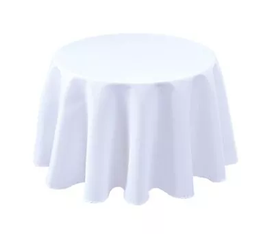 Biscaynebay Textured Fabric Round Tablecloth 60 Inches In Diameter White Water • $11.08