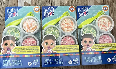 3 Pack Hasbro Baby Alive Solid Doll Food Refill Pack  With Fork New • $14.99