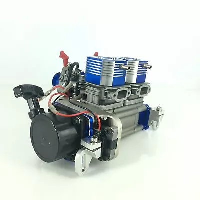 52CC Inline Twin Left Side Exhaust Marine Engine For RC Boat QJ ZENOAH RCMK • £449