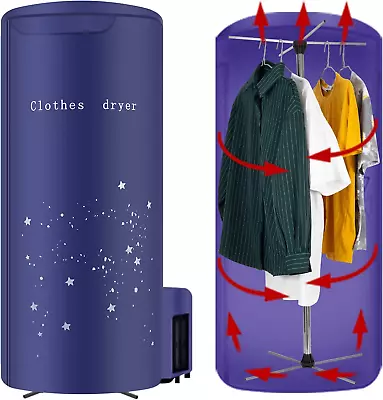 Portable Dryer Machine Travel Clothes Laundry Compact Blower Apartment Mini 900W • $56.99