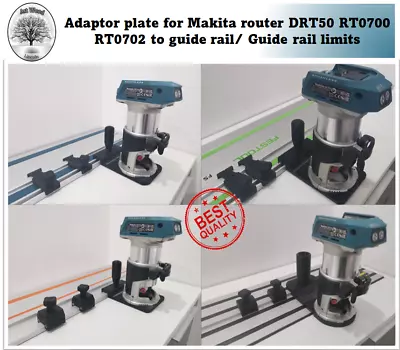 Adaptor Makita Router DRT50 RT0700  RT0702 To Guide Rail Track Groove Made In UK • £23.99