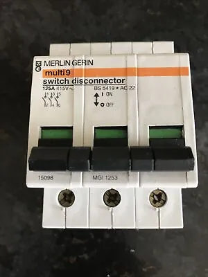 Merlin Gerin 125amp Isolator 3pole 3phase Switch Disconnector Mgi1253 • £18.99
