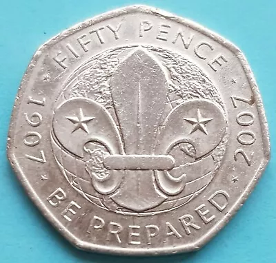 UK 2007 50p Coin Be Prepared 1907-2007 Circulated Fifty Pence Scouting Movement  • £1.55