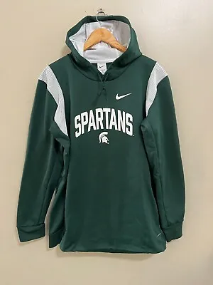 Nike Michigan State Spartans Team Issue Football Sideline Hoodie Men's XL NEW • $99