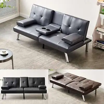 WestWood Faux Leather Manhattan Sofa Bed Recliner 3 Seater Modern Luxury Design • £133.99