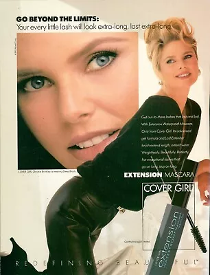 COVERGIRL Cosmetics Magazine Print Ad Advert Christie Brinkley MASCARA VTG 1992 • £12.34