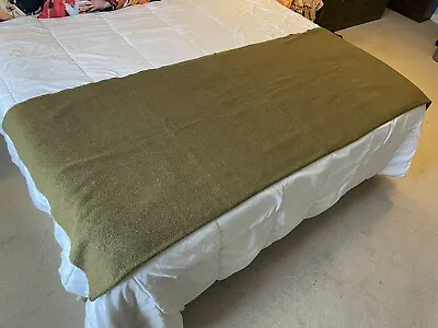 Vintage Green Army Blanket 84” X 33  • $99.99