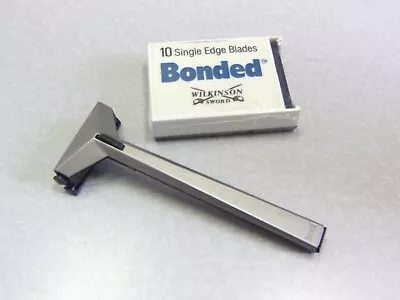 Vintage Wilkinson Bonded Safety Razor & NOS 10 Blade Dispenser ENGLAND NICE • $19