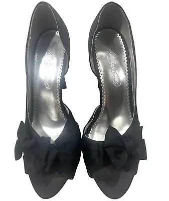 MICHAELANGELO Shoes Maribelle Heels Satin Bow Black 8.5 • $23.32