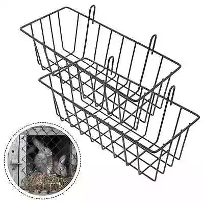Rabbit Hay Feeder Racks Cage Metal Rabbit Hay Rack Multi-Function Hay Racks 2pce • $14.66