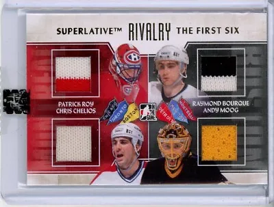 2013-14 ITG Superlative The First Six Gold - Roy/Bourque/Chelios/Moog JERSEY /9* • $99.34