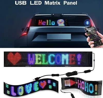 Car LED APP Programmable Showcase Message Sign Scrolling Display Lighting Board • $37.89